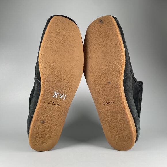 Clark\'s Wallabee Men\'s Size 10.5 Black Suede Casual Chukka Ankle Boots Shoes GUC main image 7